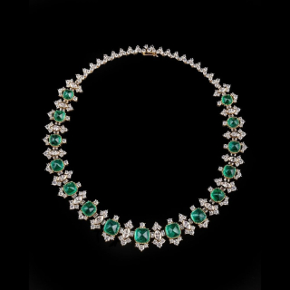 Eleonora, Necklace with colored gemstones and diamonds.
