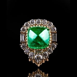 Eleonora, Earrings with colored gemstones and diamonds.