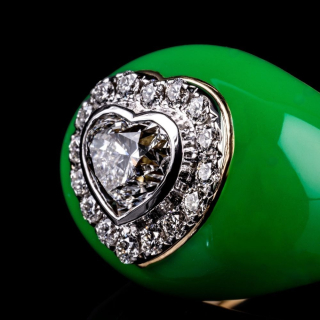 Arcobaleno, Diamond and enamel ring