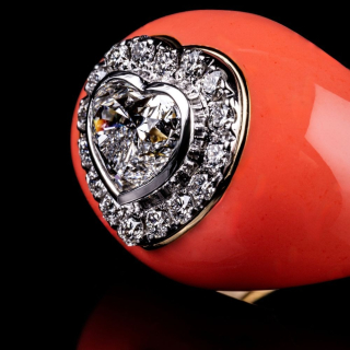 Arcobaleno, Diamond and enamel ring