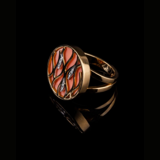 Fiammetta, Hard stone and diamond ring