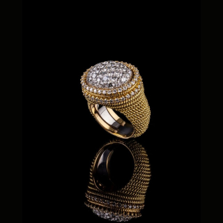 Firenze, Gold and diamond ring
