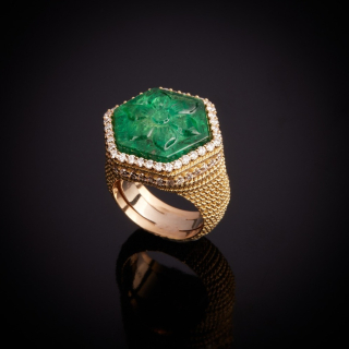 Firenze, Coloured gem and diamond ring