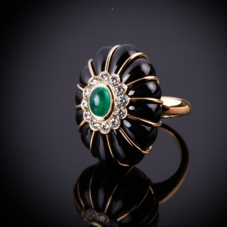 Bon Bon, Hard stone,coloured and diamond ring