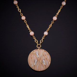 Fiammetta, Hard stone and diamond necklace