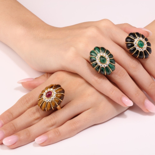 Bon Bon, Hard stone,coloured&nbsp;and diamond ring