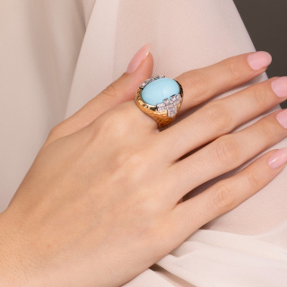 Persia, Hard stone and diamond ring&nbsp;