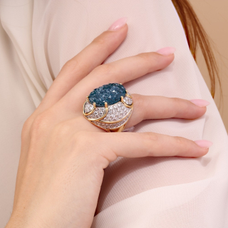Turbante, Sapphire and diamonds ring