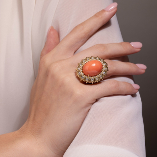 Elodie, Hard stone and diamond ring