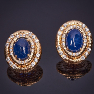 Arianna, Coloured gem and diamond earrings
