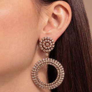 Chiara, Gold and diamond earrings