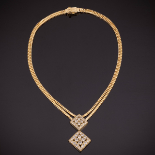 Lucilla, Gold and diamond necklace