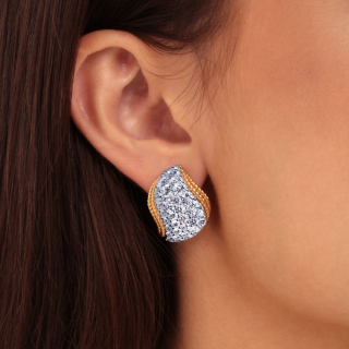 Ginevra, Gold and diamond earrings