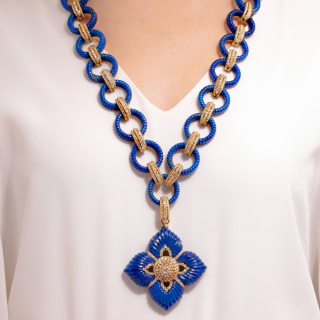 Vibrazioni, Hard stone and diamond necklace