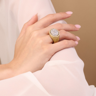 Firenze, Gold and diamond ring