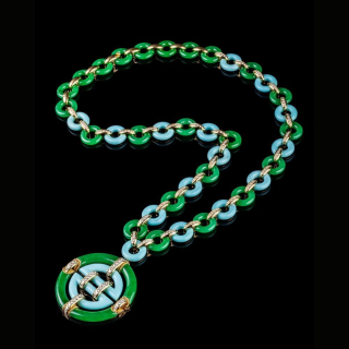 Oriente, Hard stone and diamond necklace