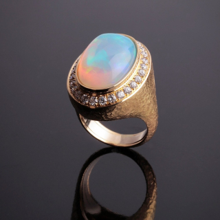 Ella, Hard stone and diamond ring