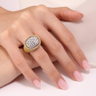 Firenze, Gold and diamond ring