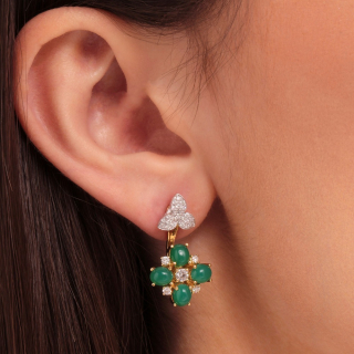 Fortuna, Hard stone and diamond earrings