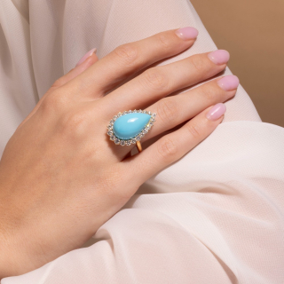 Frida, Hard stone and diamond ring