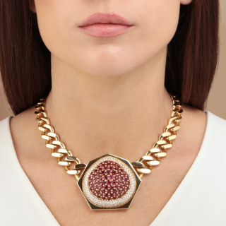 Fragola, Coloured gem and diamond necklace