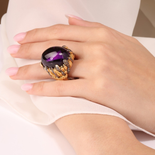 Intreccio, Coloured gem&nbsp;and diamond ring