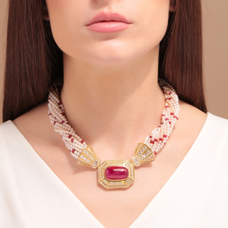 Marella, Coloured gem and pearl necklace