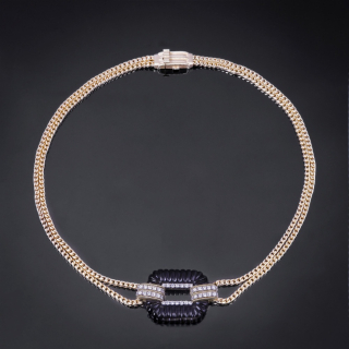 Nodo D'amore, Hard
stone and diamond necklace