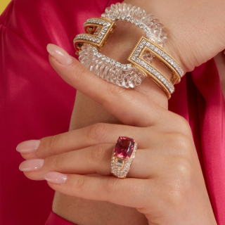 Lola, Coloured gem and diamond ring