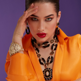 Mistero, Hard stone and diamond necklace