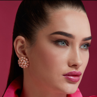 Ischia, Hard stone and diamond earrings