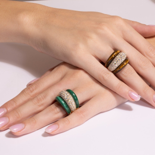 Sabina, Hard stone and diamond ring