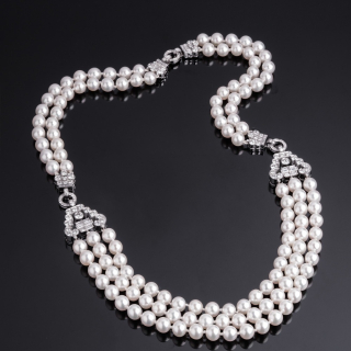 Anastasia, Pearl and diamond necklace