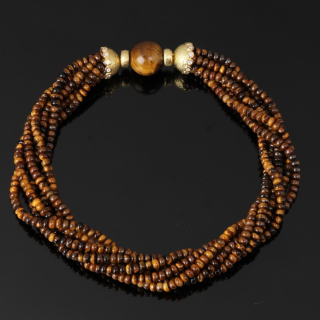 Clotilde, Gold and hard stone necklace