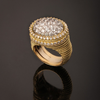 Firenze, Gold and diamond ring
