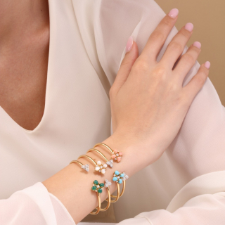 Fortuna, Hard stone and diamond bracelet