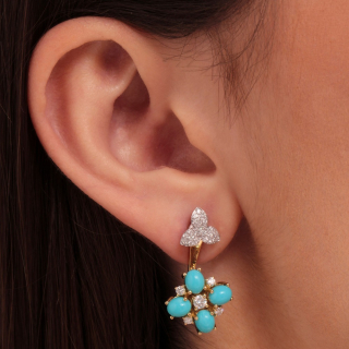 Fortuna, Hard stone and diamond earrings