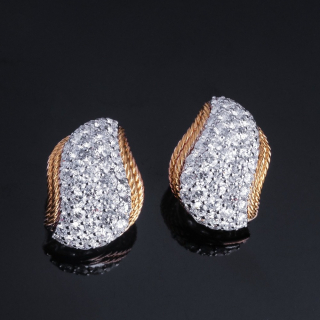 Ginevra, Gold and diamond earrings