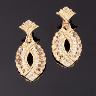 Magia, Hard stone and diamond earrings