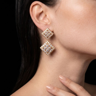 Lucilla, Gold and diamond earrings