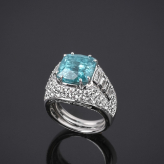 Serena, Coloured gem and diamond ring