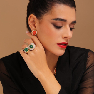 Lilli, Coloured gem and diamond ring