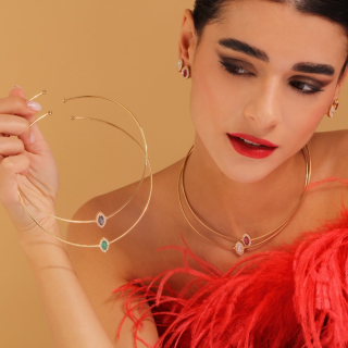 Maia, Coloured
gem and diamond necklace