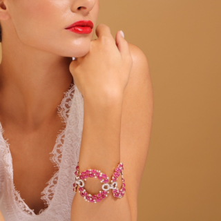 Magda, Colored gem and diamond bracelet