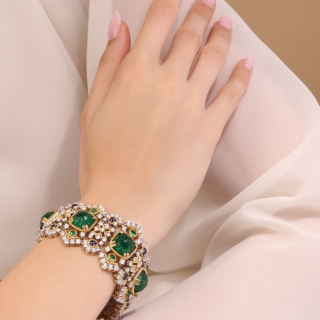 Tappeto, Colored
gem and diamond bracelet