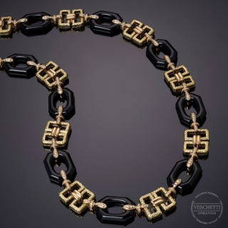 Mistero II, Hard stone and diamond necklace