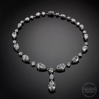 Lacrime Di Gioia, Spectacular fancy-cut diamond collier