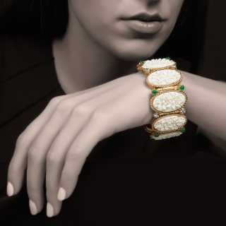 Marrakech, Hard stone, coloured gem and diamond bracelet