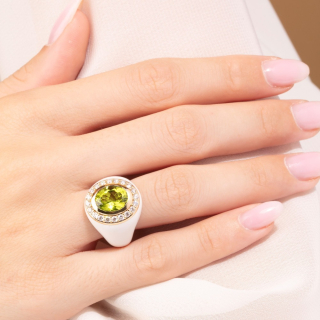 Allegria, Coloured gem and diamond ring