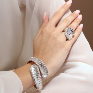 Anniversary, Hard stone and diamond bracelet